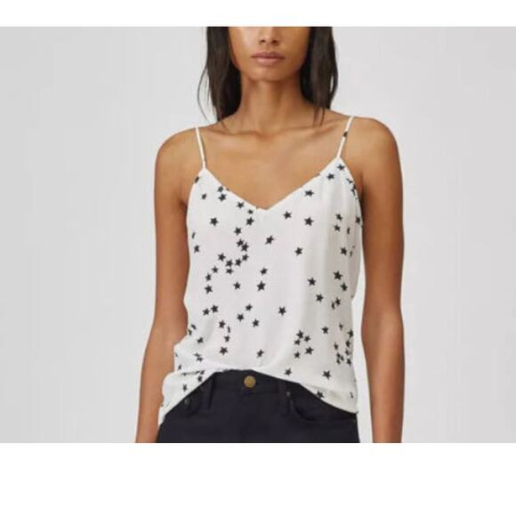 Equipment Femme Layla Cami Tank Top 100% Silk Adjustable Straps Stars Small - Picture 7 of 7
